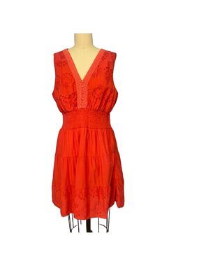 Kings Road Red Sleeveless Midi Dress XL Classic Minimalist Workwear Chic